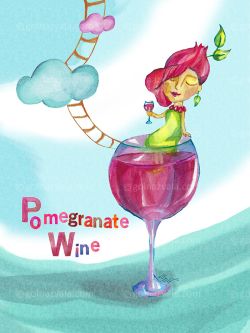 Size:17*24
Too good to be true but there is actually a tasty wine that is completely made from pure pomegranate fruit Pomegranate Wine