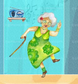 Size:17*24
َAge is just a number ,enjoy your life Grandma dancing