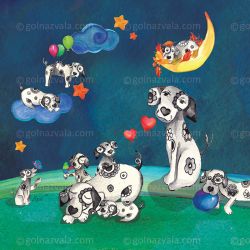 Size: 30*30 Dog Family